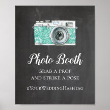 Foto Stand Chalkboard Hochzeit. Modernes Hashtag