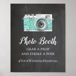 Foto Stand Chalkboard Hochzeit. Modernes Hashtag Poster