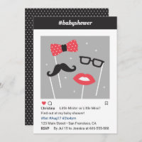 Foto Stand Gender Reveal Baby Shower Einladungen