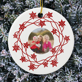Foto Star Wreath Scandinavien Keramik Ornament