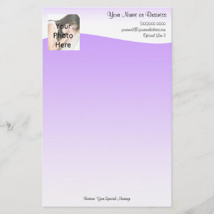 Foto-Stationery, Lila Wave Briefpapier