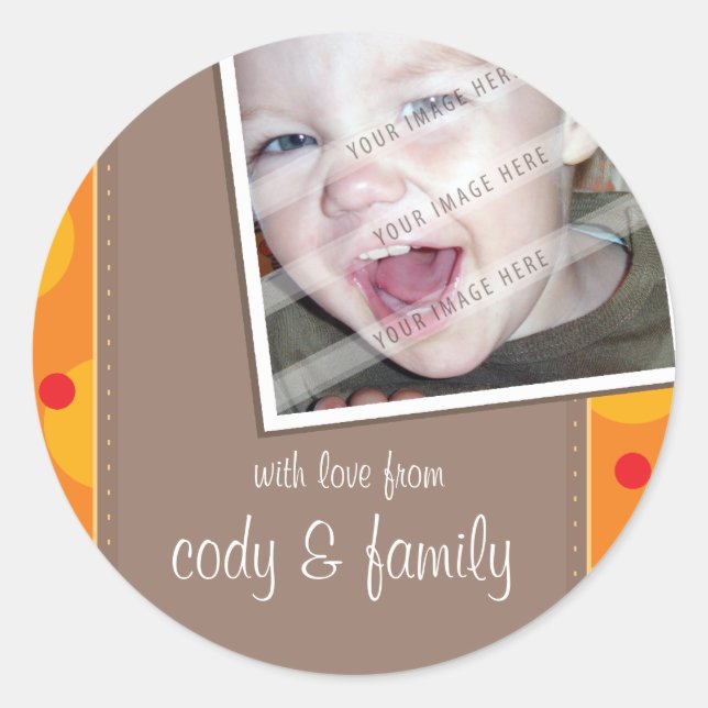 FOTO STICKER SIEGEL:: frech gepunktet 8 (Vorderseite)