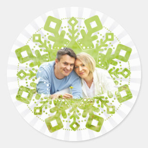 FOTO STICKER SIEGEL: Große Schneeflocke