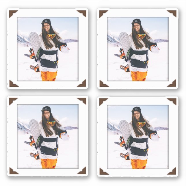 Foto Stickers Vinyl Gerahmt Portrait Collage Aufkleber (Vorderseite)