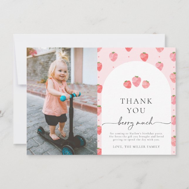 Foto Strawberry Dankeschön Karte (Vorderseite)
