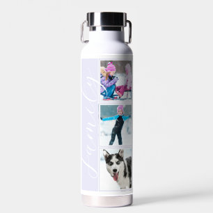 Foto-Streifen für die Familie auf dem hellen Pulve Trinkflasche