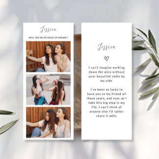 Foto Strip 3 Bilder Bridesmaid Vorschlag Card Save The Date