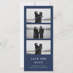 Foto Strip QR Code Navy Blue Wedding