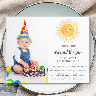 Foto Sun Birthday Party Einladung von Budget Boy