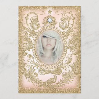 Foto Sweet 16 einmal auf einer Zeitdruckerin Einladung