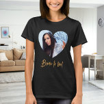 Foto T-Shirt<br><div class="desc">Personalisieren und ein Foto innerhalb des herzförmigen Rahmens. Für Brautpartys und Junggeselinnen-Abschiede.</div>