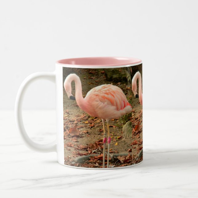 Foto-Tasse des Flamingo-3 Zweifarbige Tasse (Links)