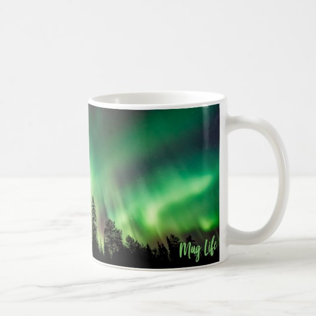 Foto-Tasse für hellgrüne Nordlichter Kaffeetasse (Rechts)