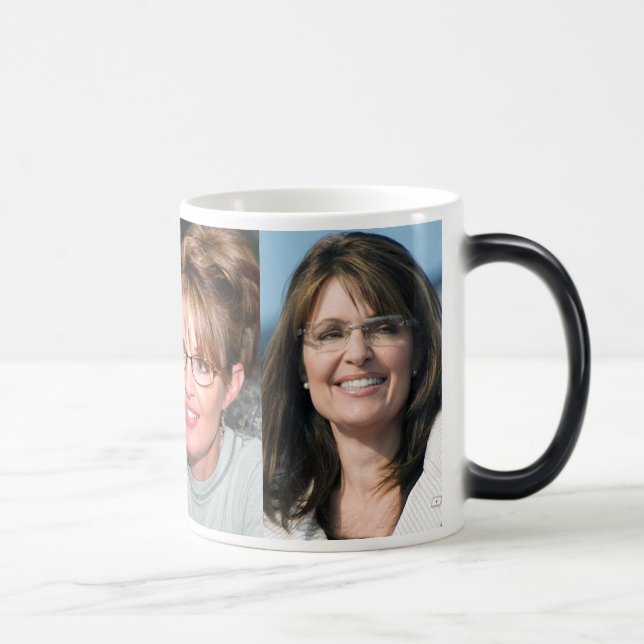 Foto-Tassen Sarahs Palin Verwandlungstasse (Rechts)