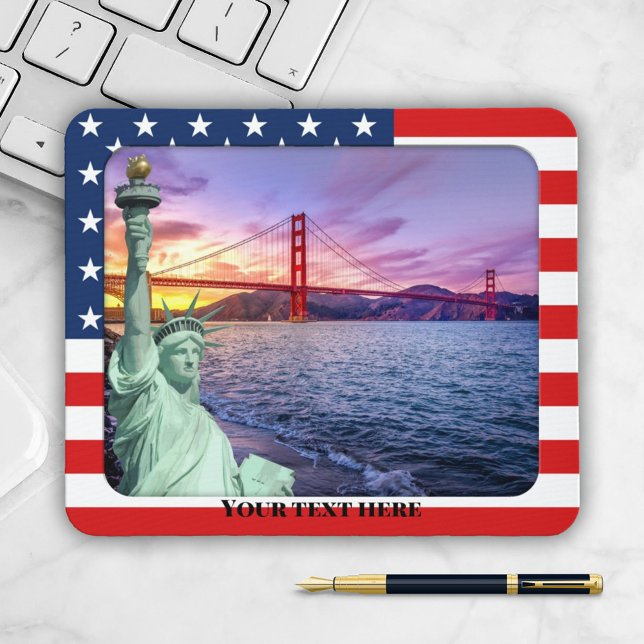 Foto Template USA Statue of Liberty Mouse Pad Mousepad (Von Creator hochgeladen)