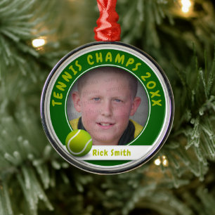 Foto  Tennismeister 20XX Ornament Aus Metall