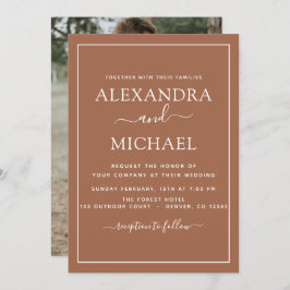 Foto Terra Cotta Boho Einfache Einladung