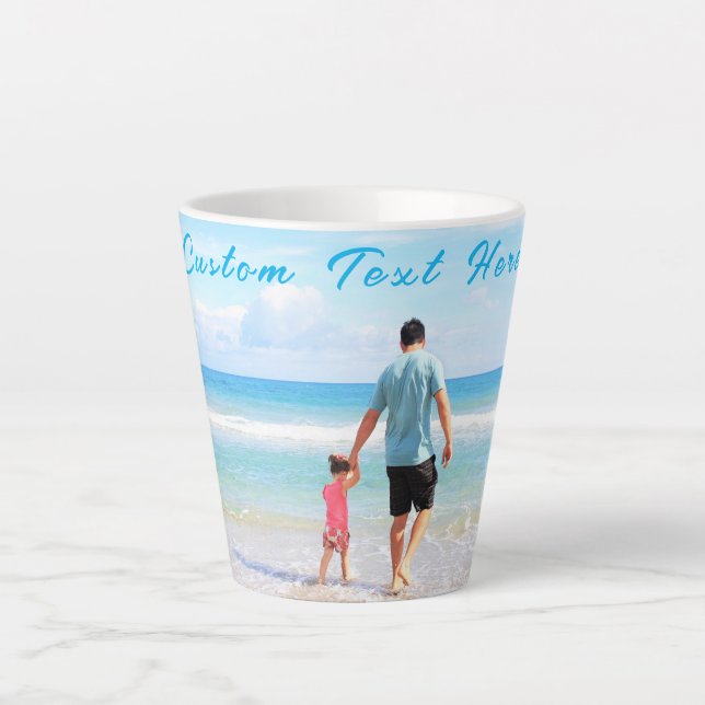 Foto-Text-Latte-Tasse der Familie mit benutzerdefi Milchtasse (Vorderseite)