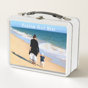 Foto Text Metal Lunch Box Ihre Fotos Geschenk