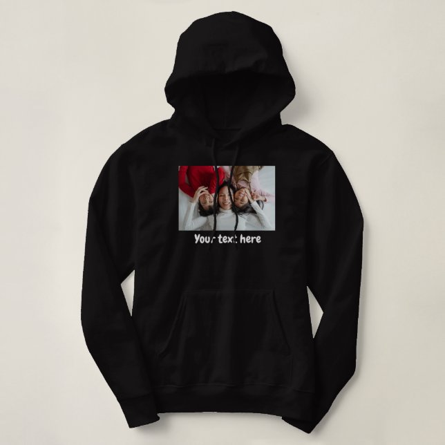 Foto-Text, Personalisierter Foto Hoodie (Design vorne)