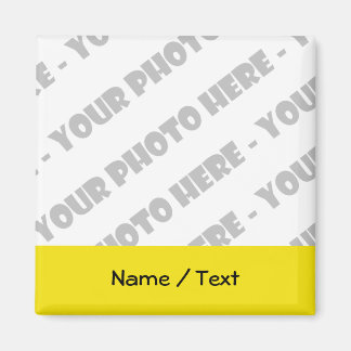 Foto & Text Square Magnet - Erstellen Sie Ihre eig