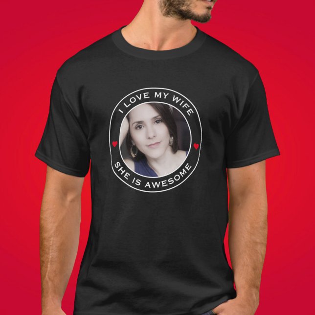 Foto Textherz I Liebe Meine Phantastische Ehefrau T-Shirt (Von Creator hochgeladen)