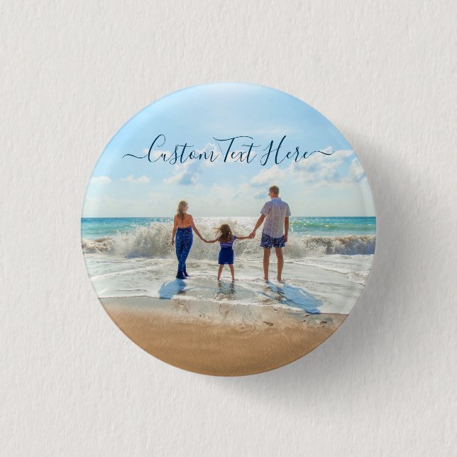 Foto-Texttaste für Fotos der Familie Button (Vorderseite)