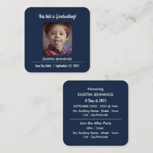 Foto "This Kid", Graduiertenparty-Ticket Quadratische Visitenkarte