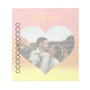 Foto To DO listet Sonnenaufgangspaare auf Notizblock