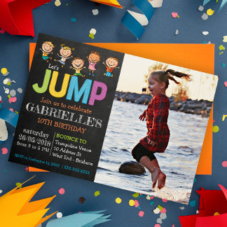 Foto Trampolin Party Einladung