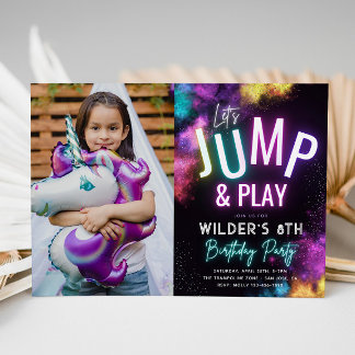 Foto Trampolin Party Einladung | JUMP