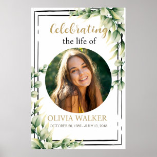 Foto-Trauer-Gedenk-Schild Poster