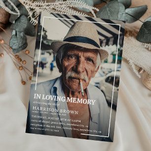 Foto-Traueranzeige In Loving Memory Einladung
