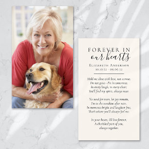 Foto-Trauerkarte 'Für immer in unseren Herzen'