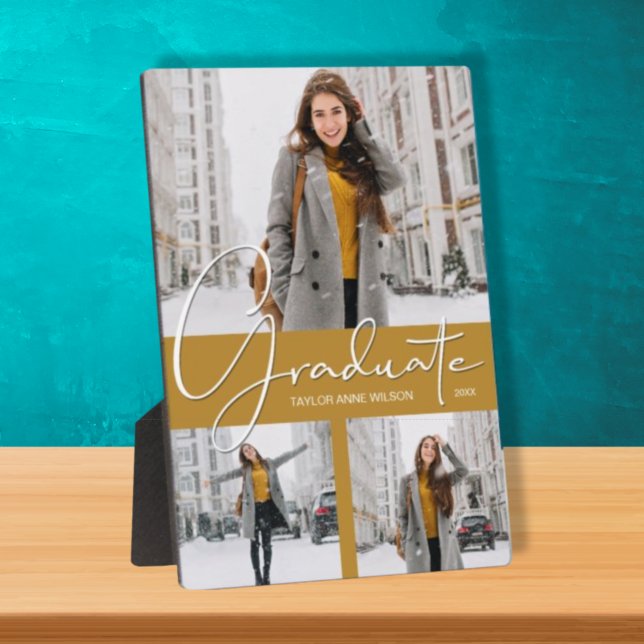 Foto Trio Collage auf Gold Abschluss Fotoplatte (Von Creator hochgeladen)