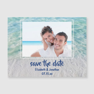 Foto Tropical Beach Ziel Save the Date Magnetkarte