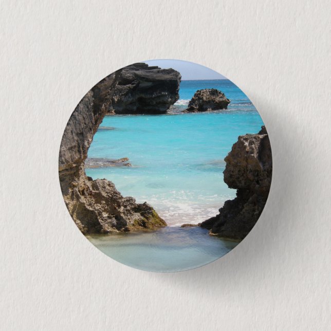 Foto Tropical Island Coast & Sea Button (Vorderseite)