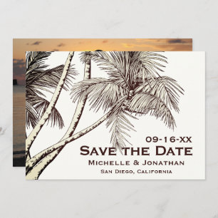 FOTO Tropical Palm Tree Beach Hochzeit Save The Date