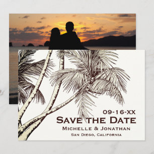 FOTO Tropischer Palmenstrand Hochzeit Save The Date