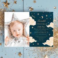 Foto Twinkle Little Stars Niedlich Mond 1. Geburts