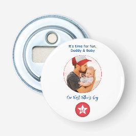 Foto Typografie Niedlich Moderner Erster Vatertag Flaschenöffner