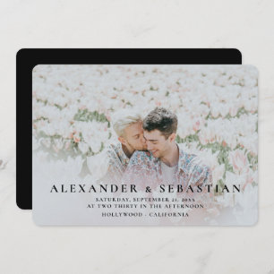 Foto Typografie Simple Gay Save the Date Hochzeit