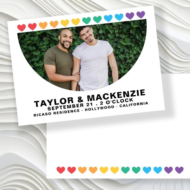 Foto Typografie Simple Gay Save the Date Hochzeit (Photo Typography Simple Gay Save The Date Wedding announcements by Ricaso.  Sounds gay, I'm in )
