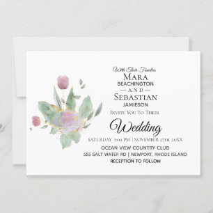 *~* Foto UAWG - QR ROSE BOUQUET Wedding AR12 Einladung