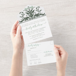 Foto über "Back Art Nouveau Dragonfly Lily Pad" All In One Einladung