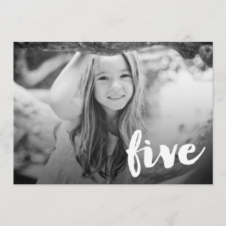 Foto-Überlagerung der Jungen-Mädchen-5. Einladung