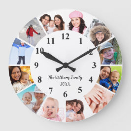 Foto-Uhr für benutzerdefinierte Familie - Personal Große Wanduhr