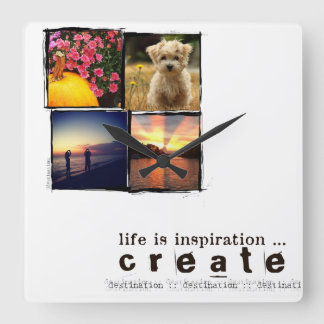 Foto-Uhr Quadratische Wanduhr