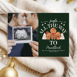 Foto Ultrasound Weihnachtsschwangerschaft Ankündig Feiertagskarte