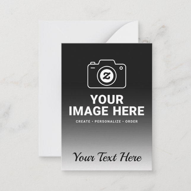Foto- und benutzerdefiniertes Nachrichtendesign Mitteilungskarte (Vorderseite)
